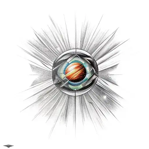 Icarus falling Star Atom tattoo design idea