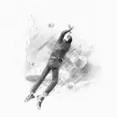 falling man tattoo design idea