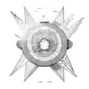 Icarus falling Star Atom tattoo design idea