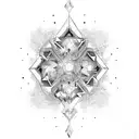 sparkling stars tattoo design idea