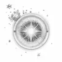 sparkling stars tattoo design idea