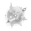 sparkling stars tattoo design idea