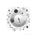 sparkling stars tattoo design idea