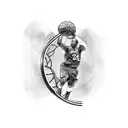 Basketball number 24 Kobe Bryant tattoo design idea