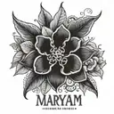 with name Maryam   tattoo design idea