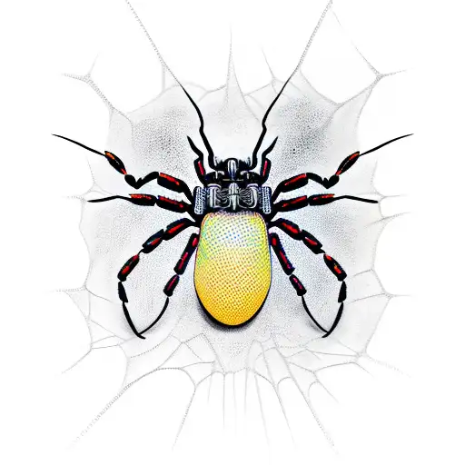  hyperrealistic demonic spider  with 747 written on it tattoo design idea