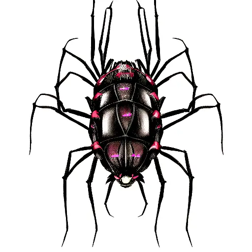  hyperrealistic demonic spider  with 747 written on it tattoo design idea
