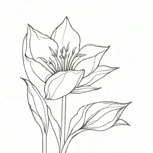 tulip, angel, kisses tattoo design idea