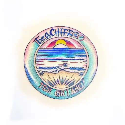 beachy stoner tattoo design idea