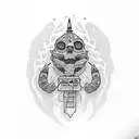 beachy stoner tattoo design idea