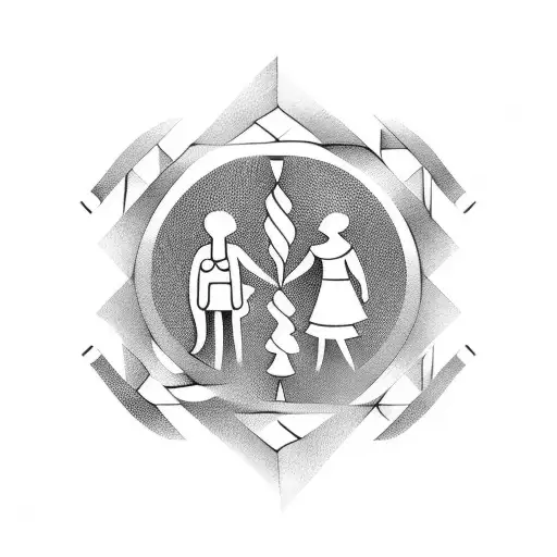 Scandinavian Family themed tattoo design idea