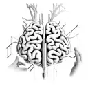 the brain and heart are connected and controlled by hands wires   tattoo design idea
