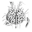 the brain and heart are connected and controlled by hands wires   tattoo design idea
