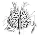 the brain and heart are connected and controlled by hands wires   tattoo design idea