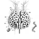 the brain and heart are connected and controlled by hands wires  tattoo design idea