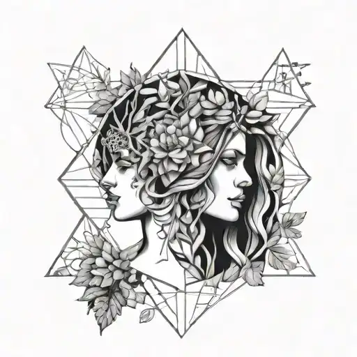mother nature tattoo design idea