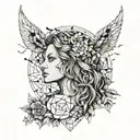 mother nature tattoo design idea