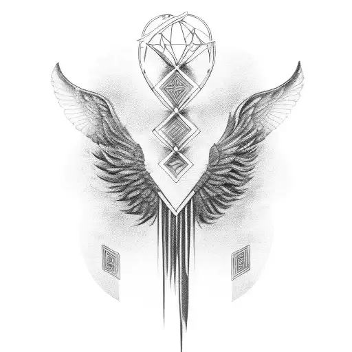 DNA with wings tattoo design idea