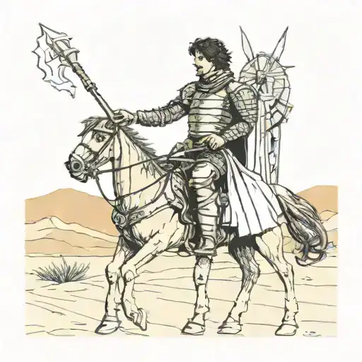 Paul atreides in the desert tarot card tattoo design idea
