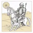 Paul atreides in the desert tarot card tattoo design idea