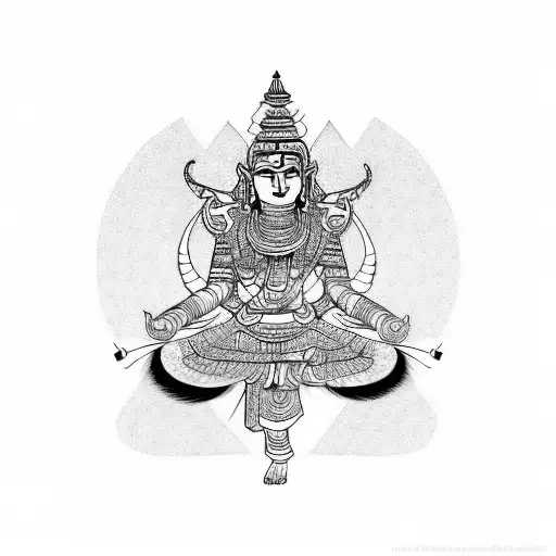 bhairab, nepali cultural tattoo design idea