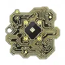 Black and metal gold parts motherboard  ATX cpu ram 12 pin power connector golden paths tattoo design idea