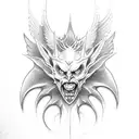 devilman crybaby with wings tattoo design idea