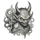 Little devil tattoo design idea