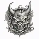 Little devil tattoo design idea