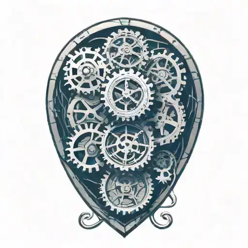 camera aperture with 3 pocket watches gears intertwined tattoo design idea