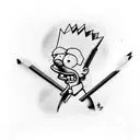 Bart Simpson  tattoo design idea