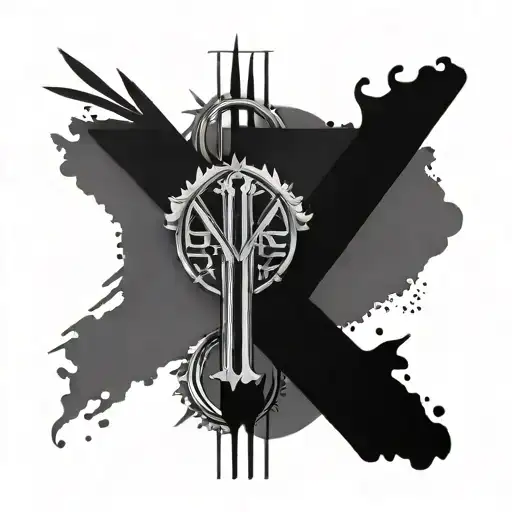 Design a black-grey tattoo showcasing Roman numerals intertwined with elements representing the client's successful business ventures tattoo design idea