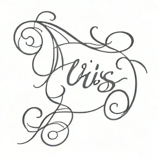 name Cris in cursive tattoo design idea