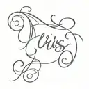 name Cris in cursive tattoo design idea
