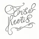 name Cris in cursive tattoo design idea