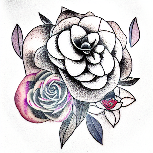 camellia tattoo design idea
