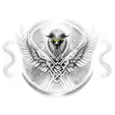 Odin's ravens, Huginn and Muninn, Yggdrasil, Valknut, Chifre de Odin, Elmo do Terror tattoo design idea