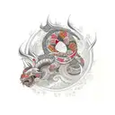 embracing struggle tattoo design idea