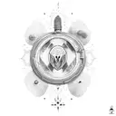 maternal moon tattoo design idea