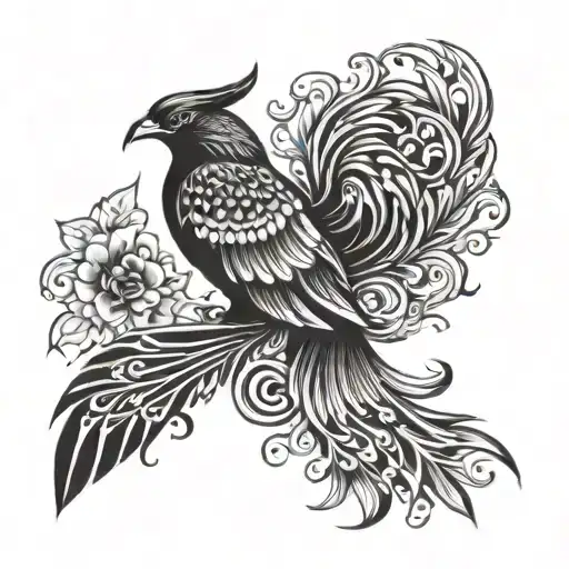 Firebird tattoo design idea