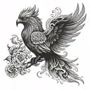 Firebird tattoo design idea
