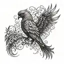 Firebird tattoo design idea