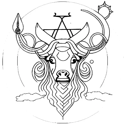 taurus, aquarius, pisces, virgo tattoo design idea