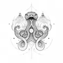 A symmetrical cloud formation shaped like a snake tattoo design idea