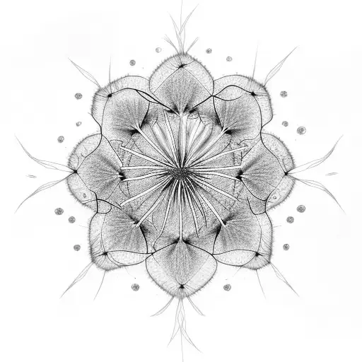 two electric dandelions  tattoo design idea