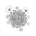 two electric dandelions  tattoo design idea