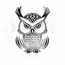 owl viking tattoo design idea