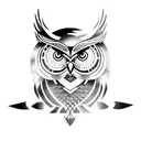 owl viking tattoo design idea