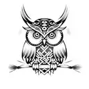 owl viking tattoo design idea