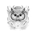 owl viking tattoo design idea